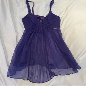 lingerie corset flowy slip purple vintage